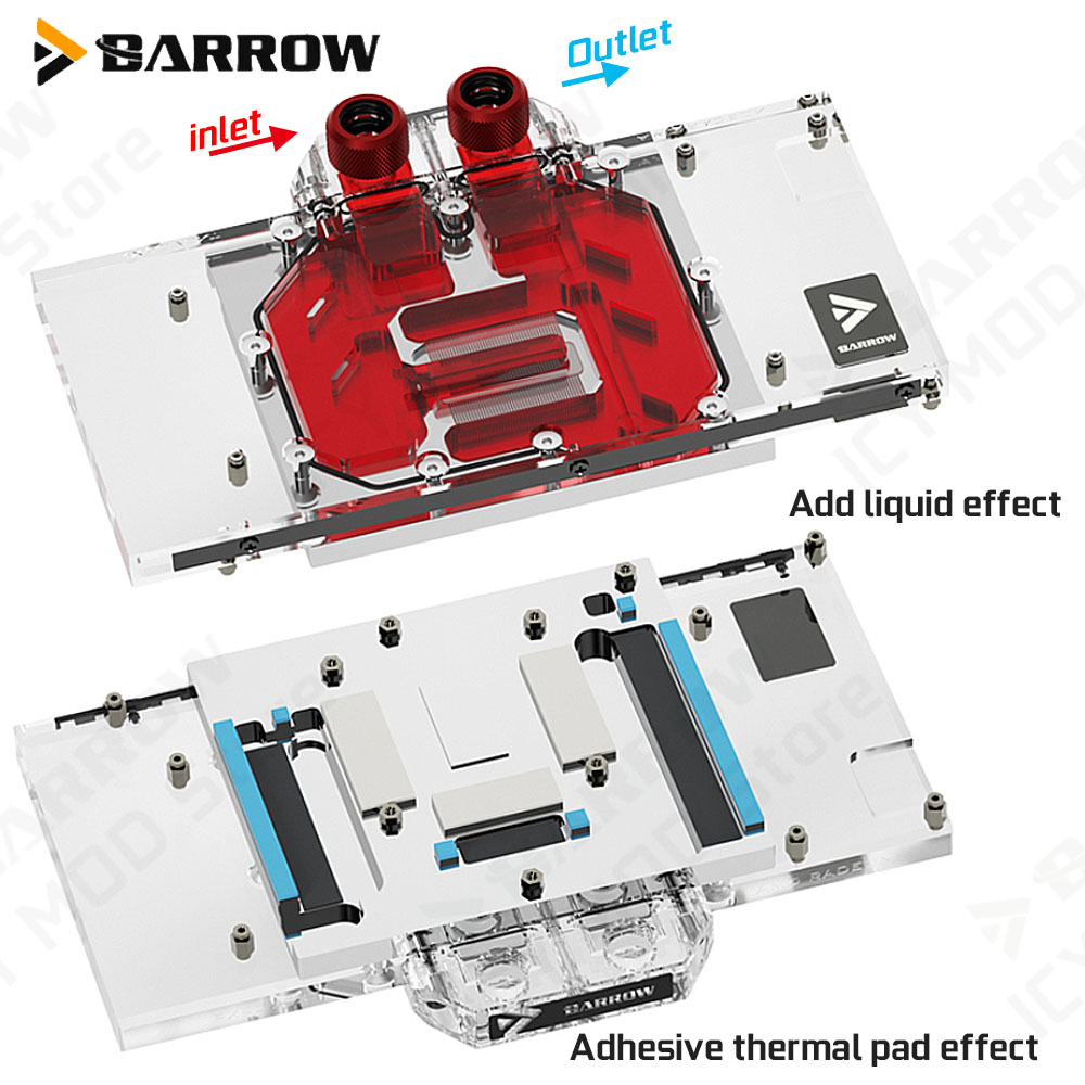 Barrow Graphics Card Water Coo - огляд і ціна Rx 9070 16Gb