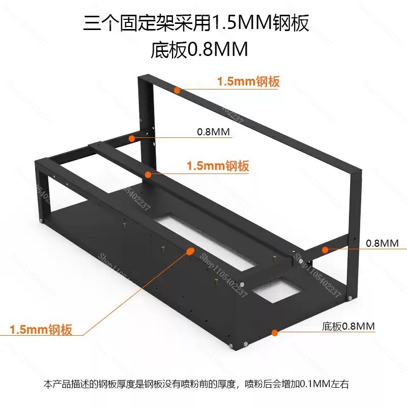 Open Frame GPU Mining Rig Fram - огляд і ціна Gpu Mining Rig Frame 8 Gpu